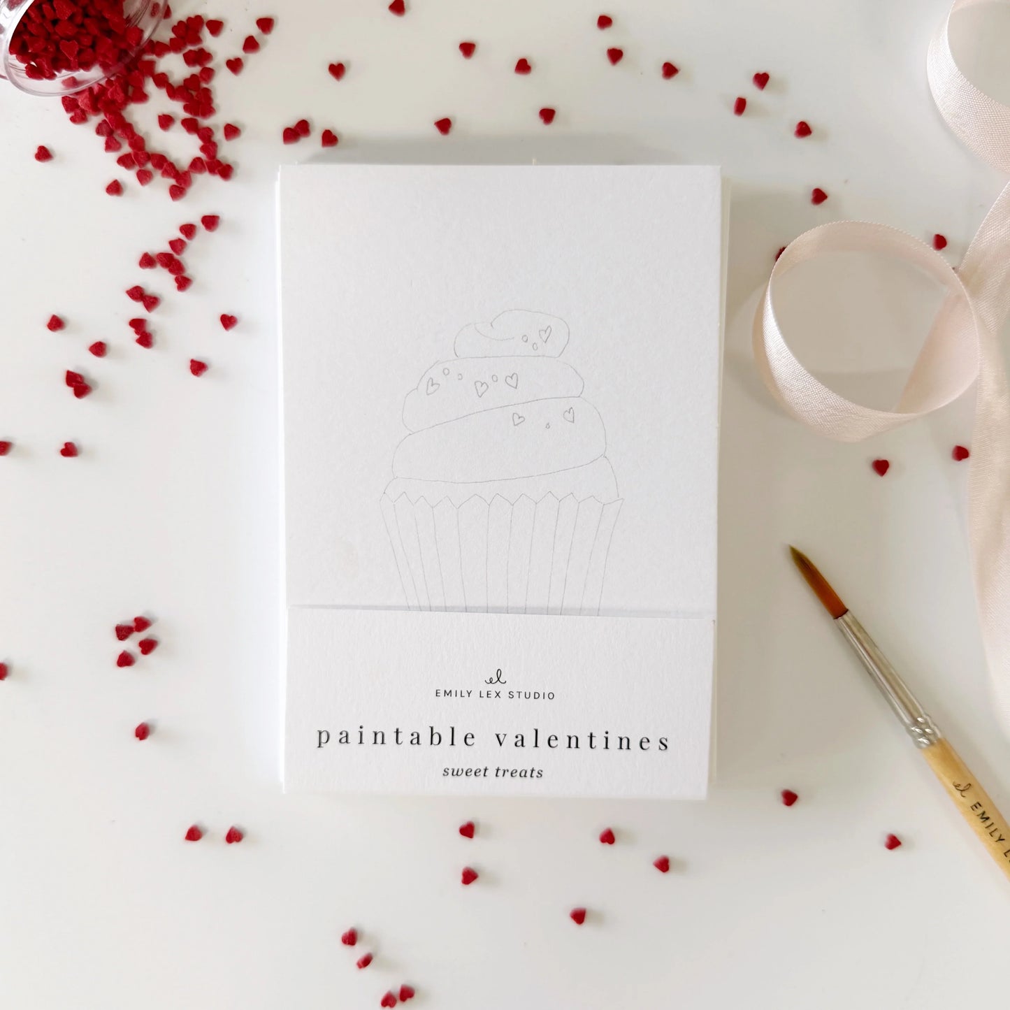 sweet treats paintable watercolor valentines set