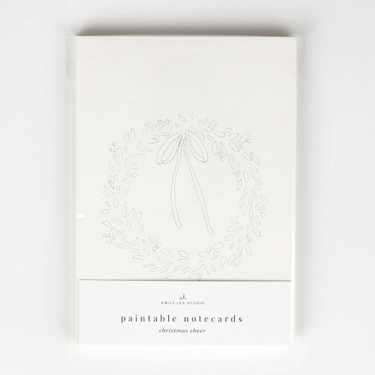 christmas cheer paintable notecard - emily lex studio