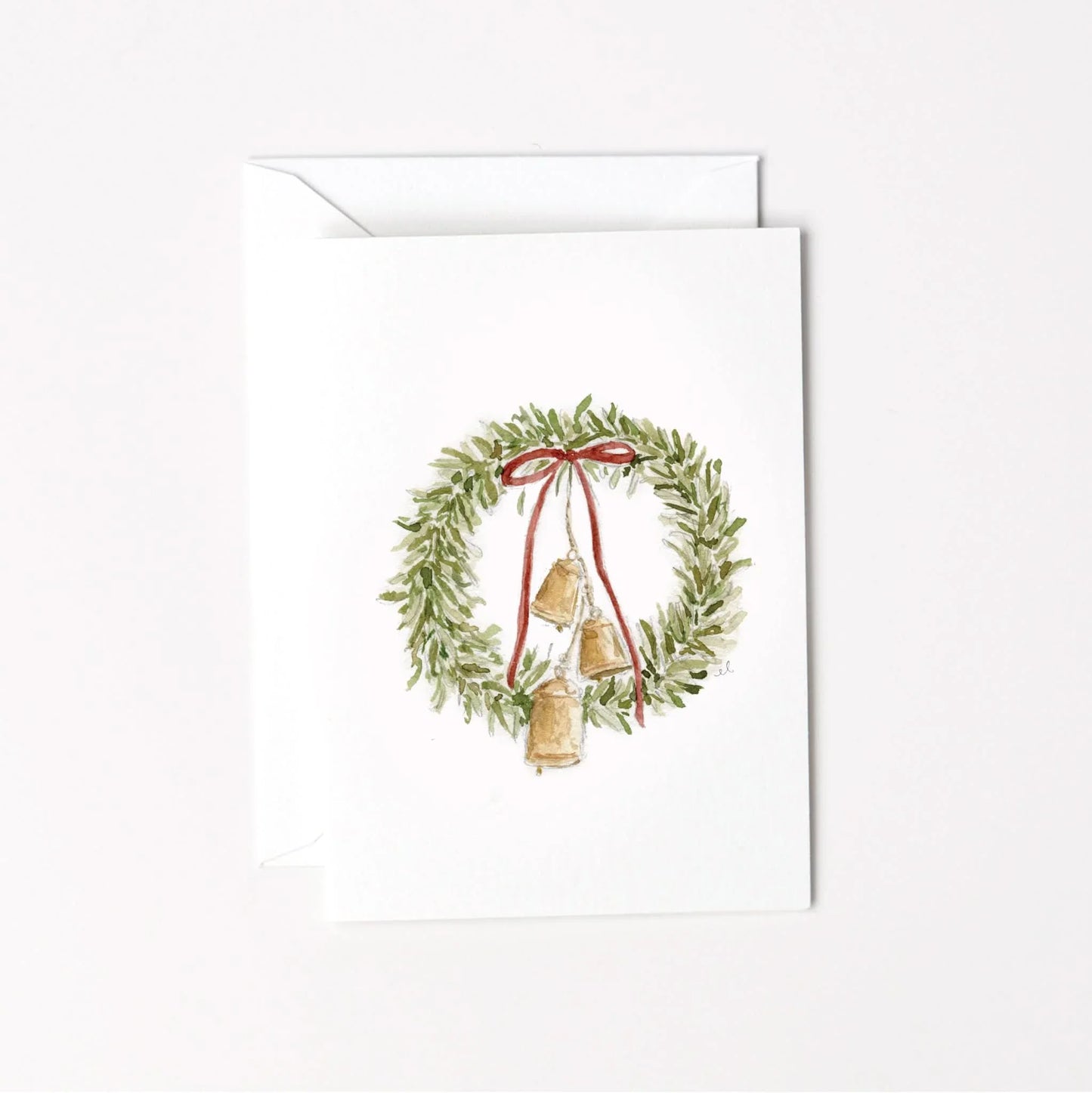 bell wreath mini enclosure notecard