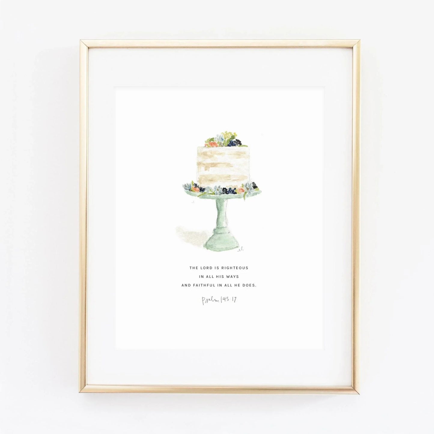 psalm 145:17 cake scripture print - emily lex studio