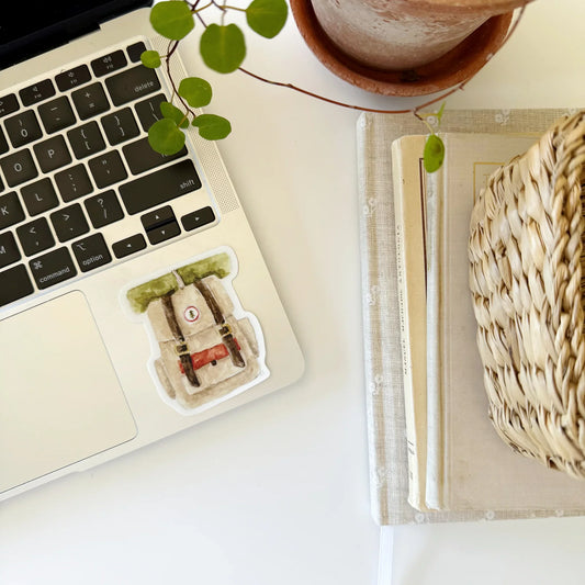 camp backpack sticker