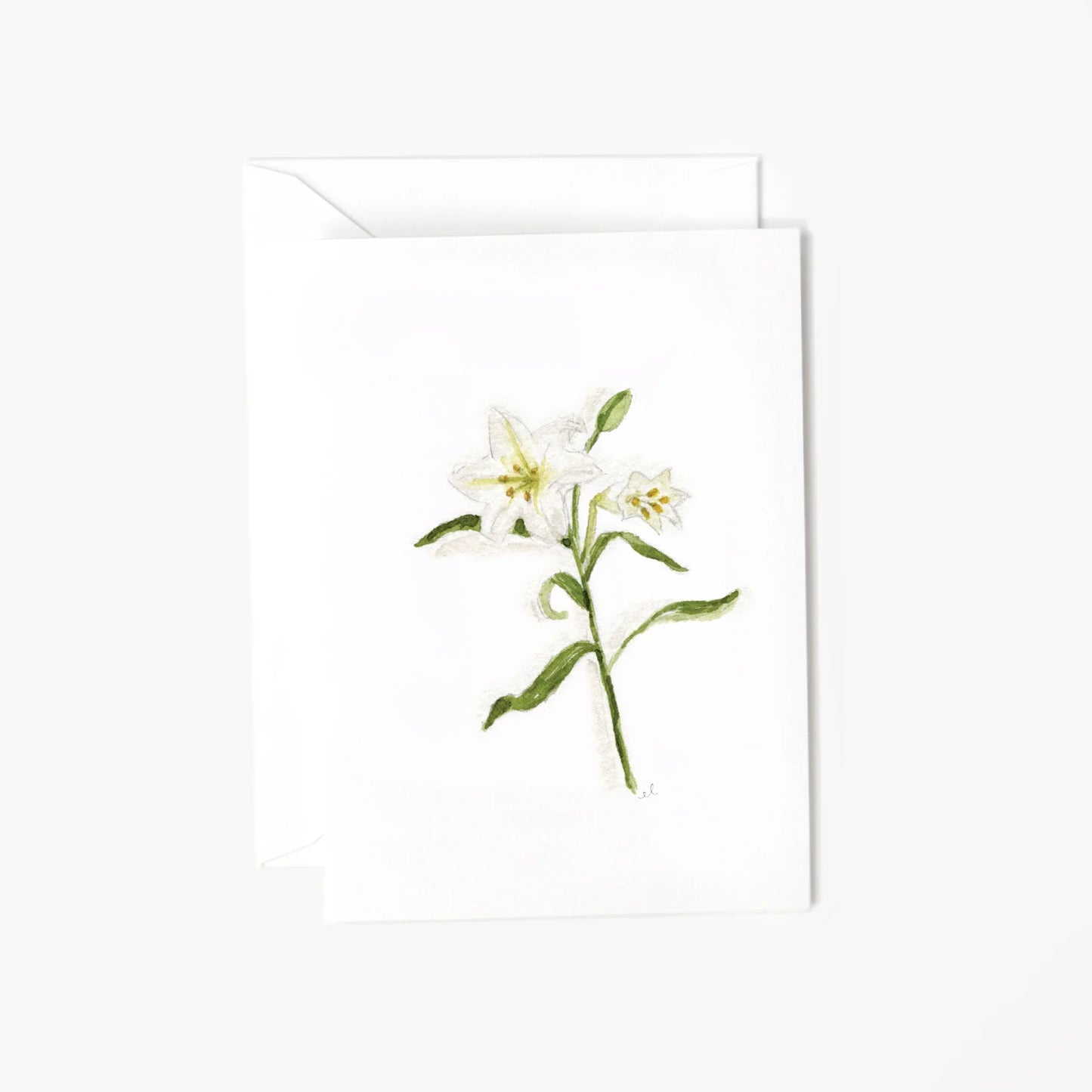 easter lily mini enclosure notecard
