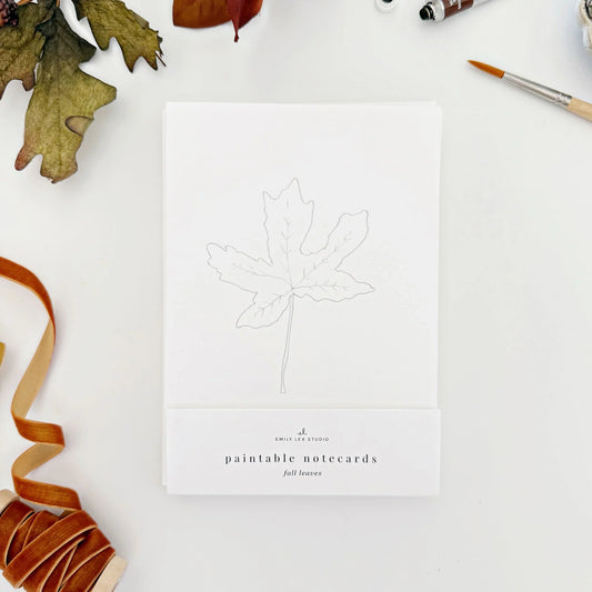 fall leaves paintable watercolor notecards