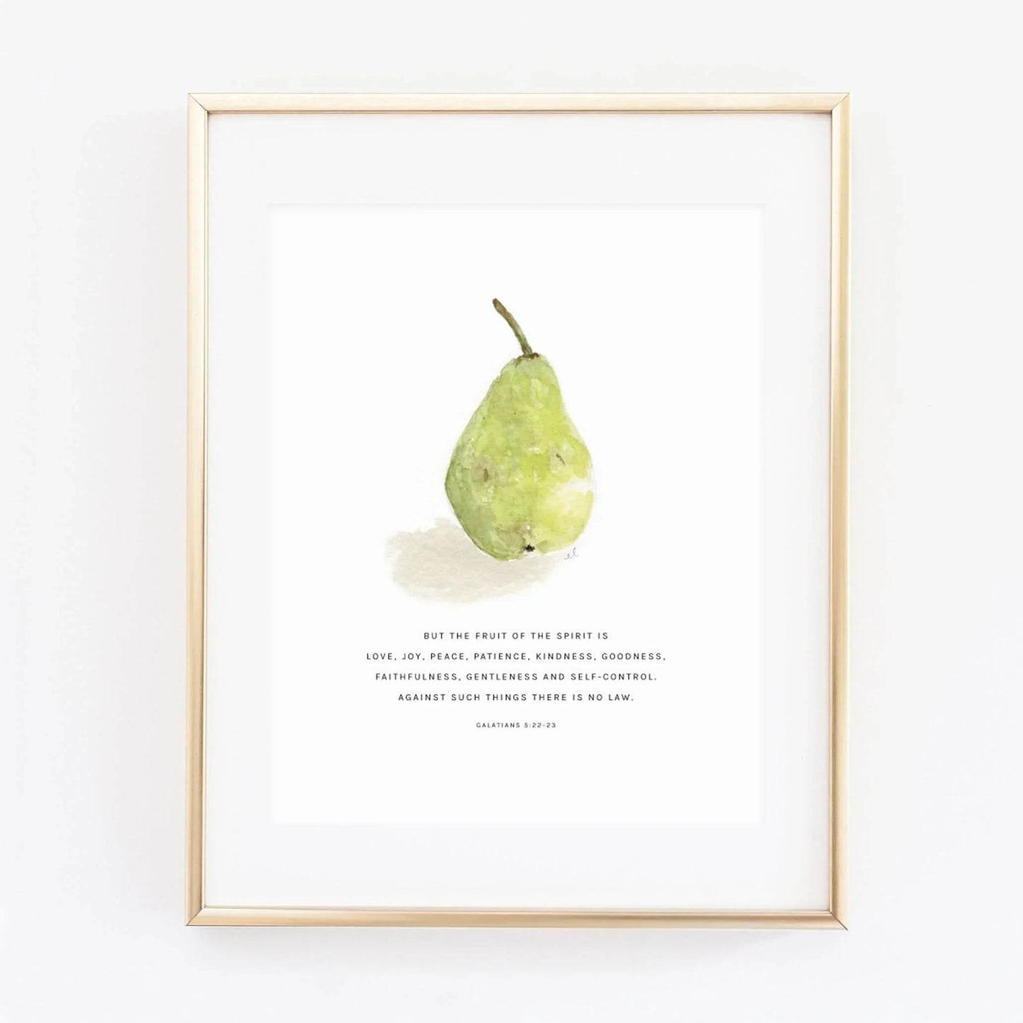 galatians 5:22-23 pear scripture print - emily lex studio