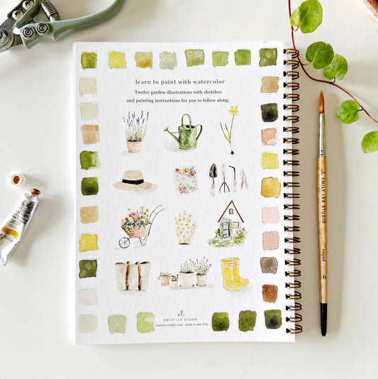 garden watercolor workbook