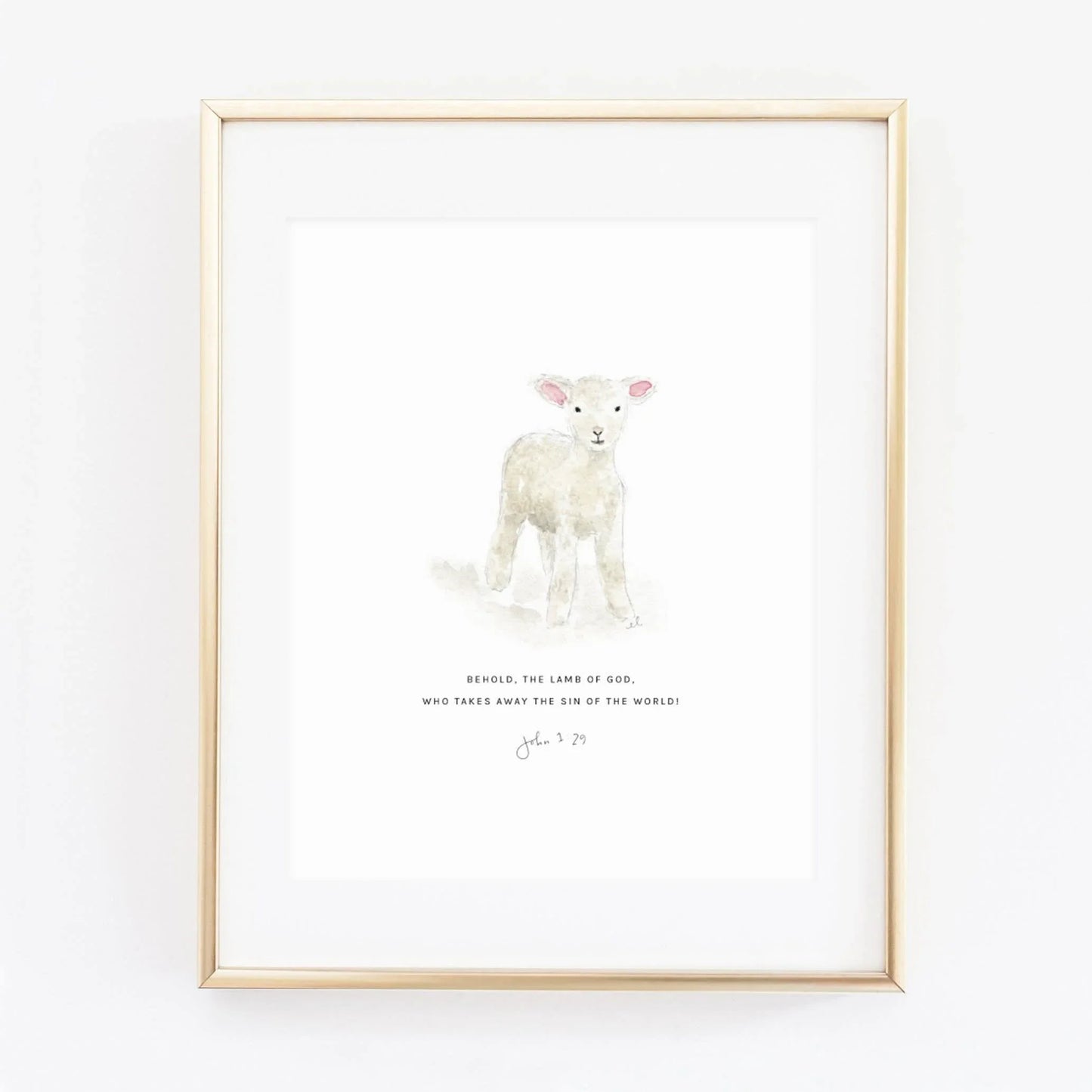 john 1:29 lamb scripture print - emily lex studio