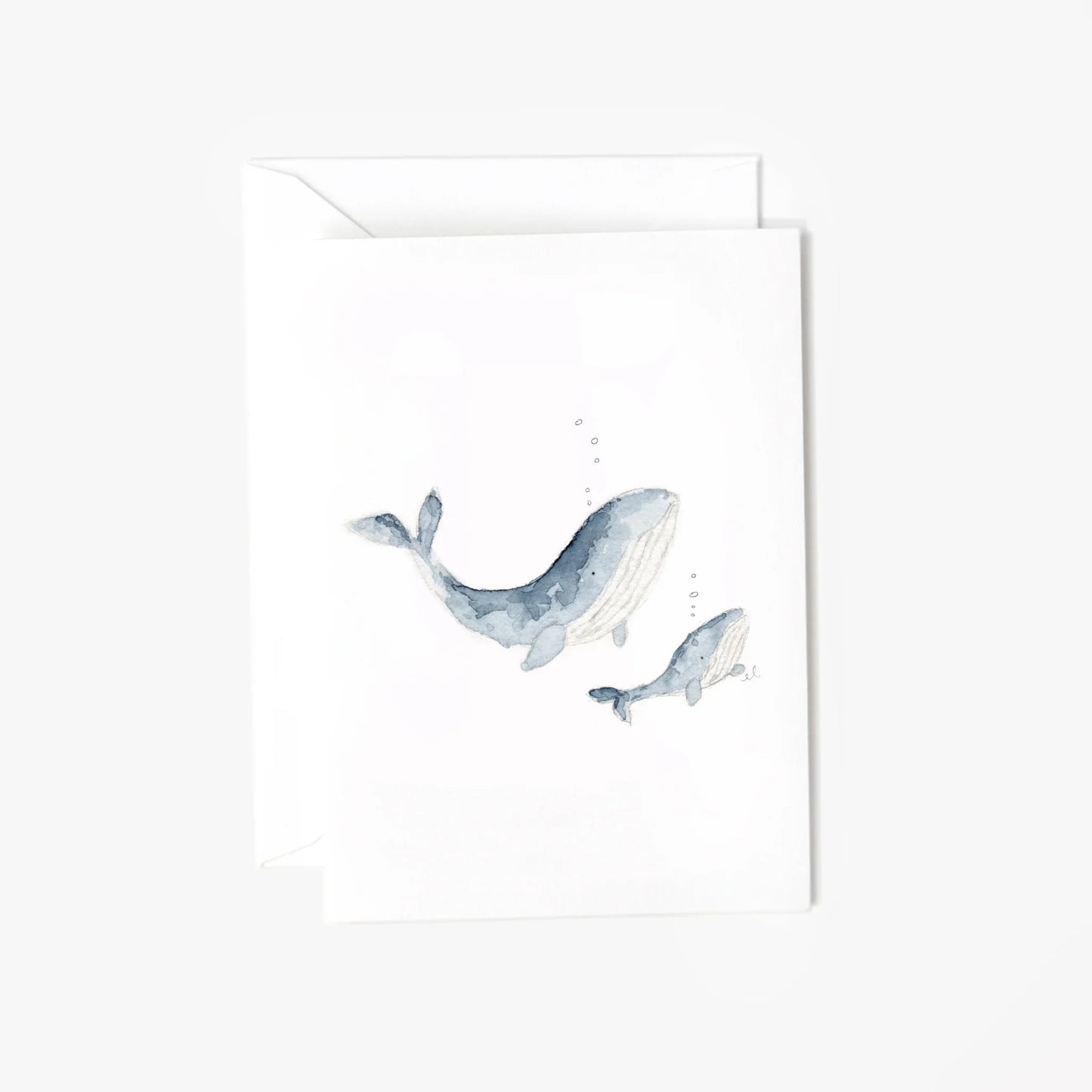 baby whale mini enclosure notecard