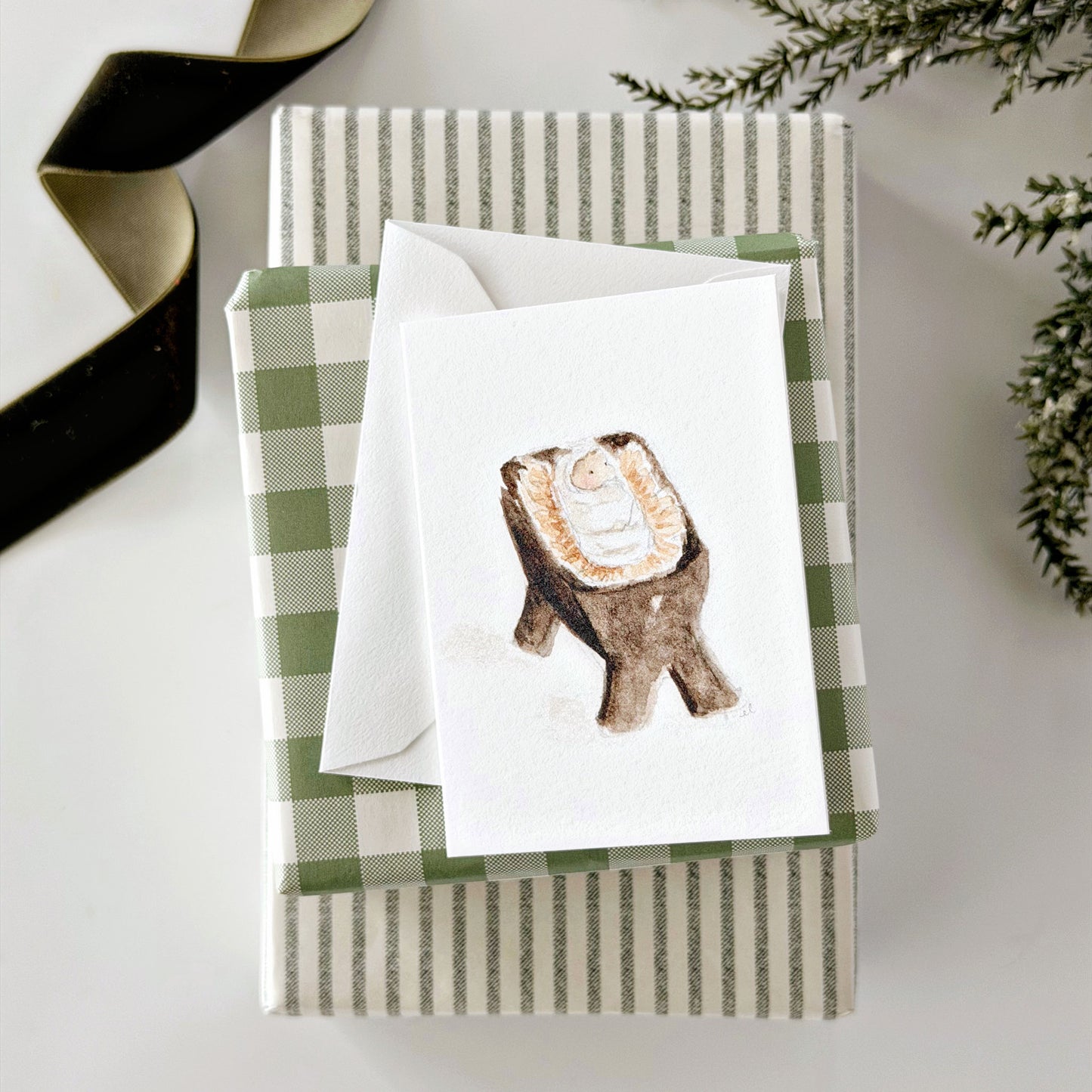 baby jesus mini enclosure notecard