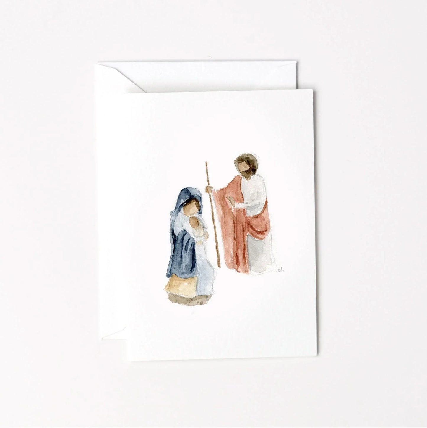 mary & joseph christmas mini enclosure notecard