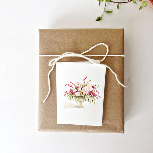 pink bouquet mini notecard - emily lex studio