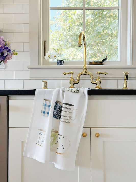 mugs cotton tea towel
