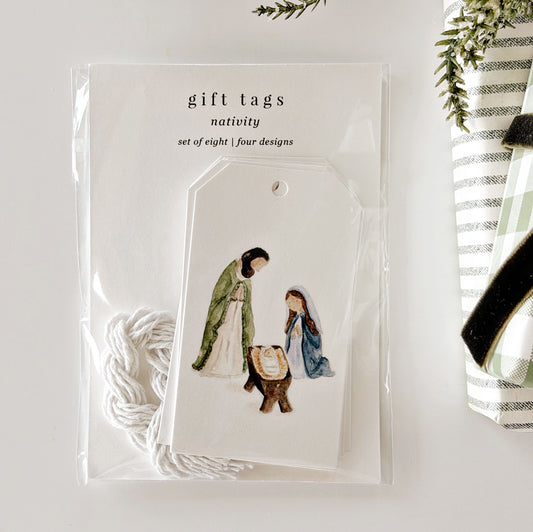 assorted nativity gift tags