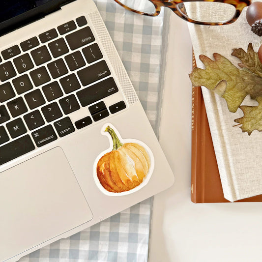 orange pumpkin sticker