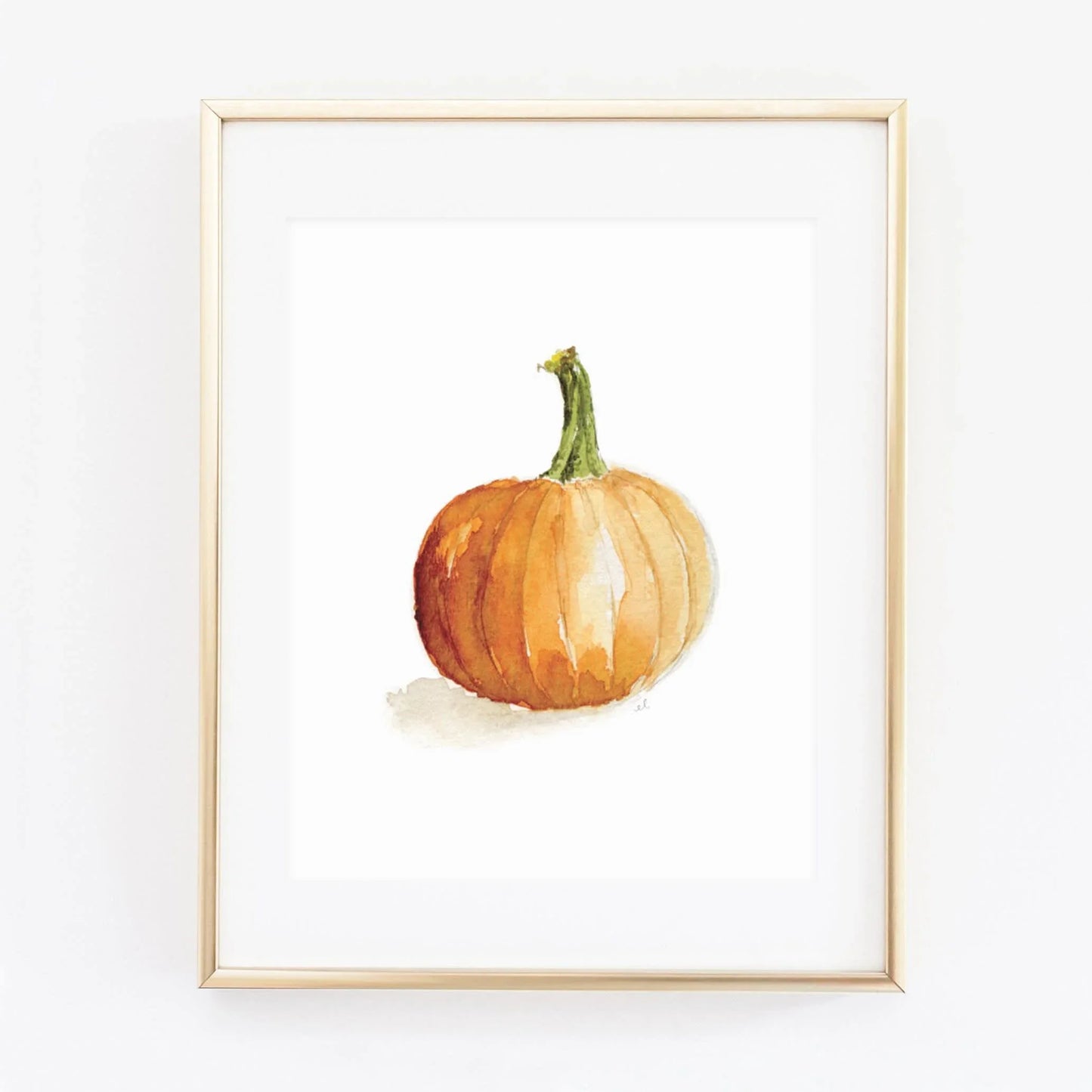 orange pumpkin art print - emily lex studio