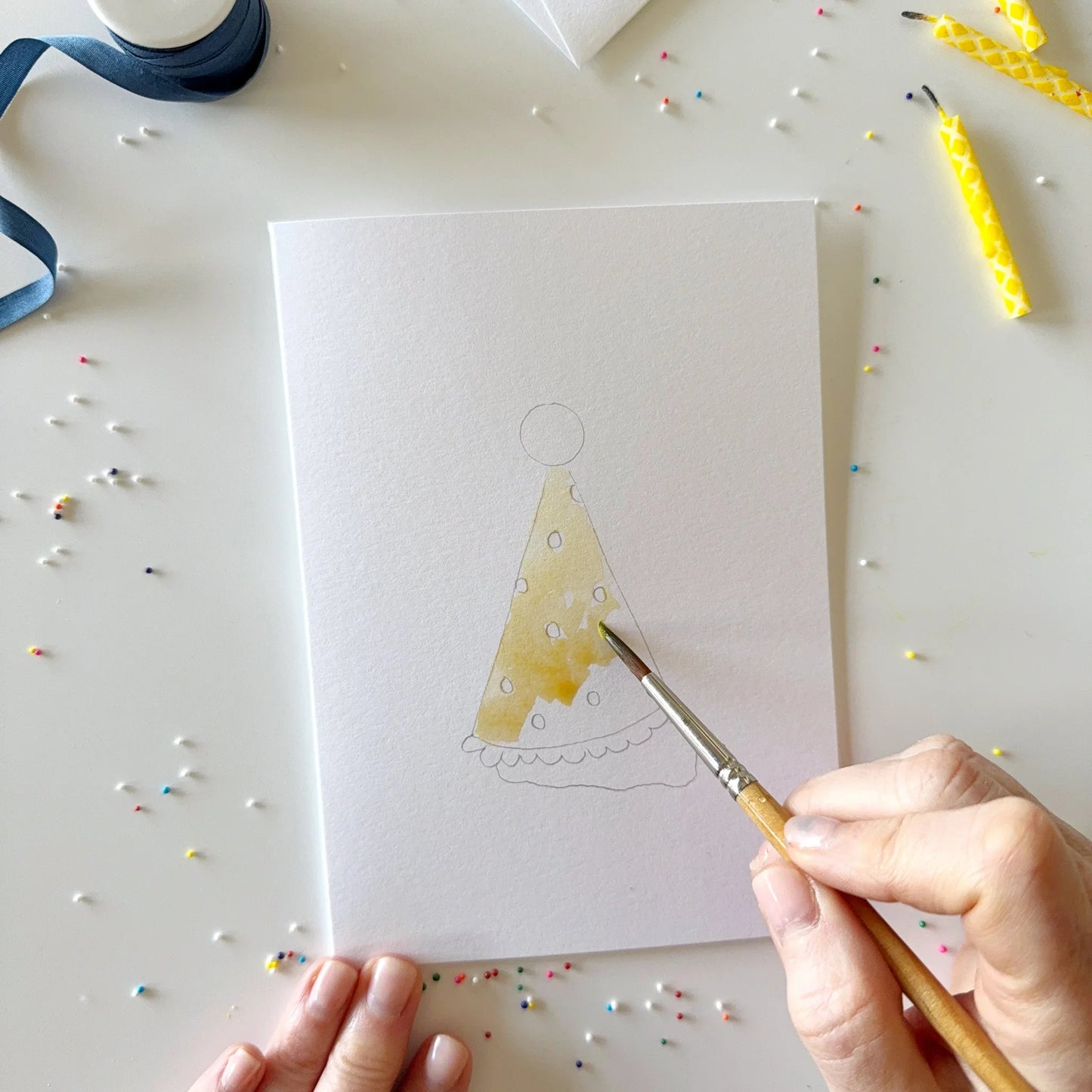 celebrate paintable watercolor notecards