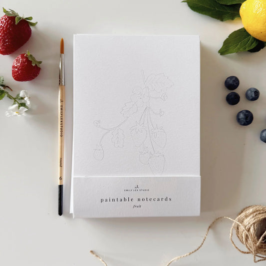 fruit paintable watercolor notecards