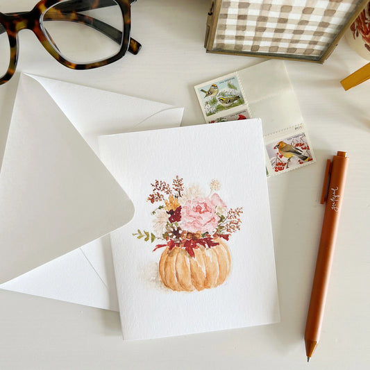 pumpkin bouquet notecard