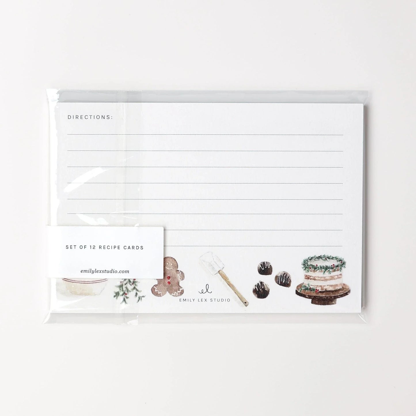 christmas baking recipe cards - emily lex studio