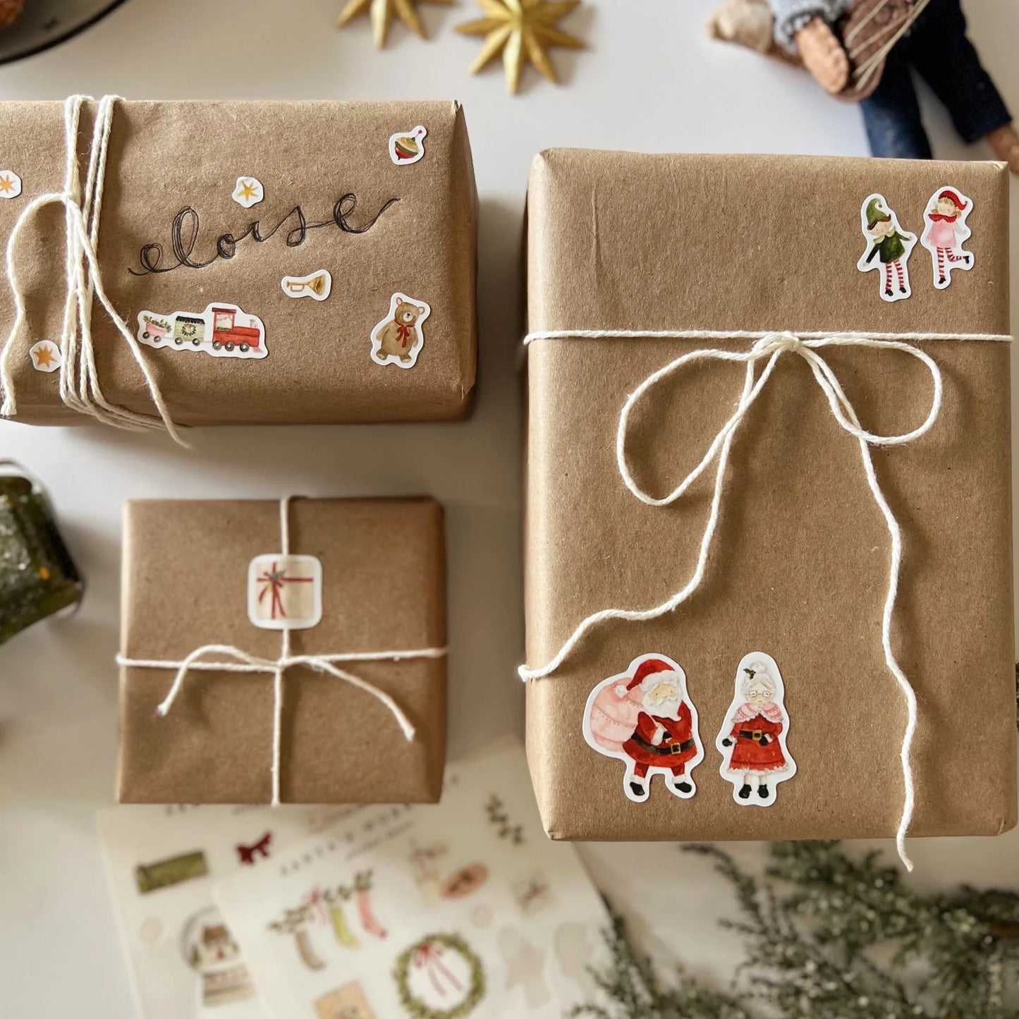 santa's workshop sticker sheets