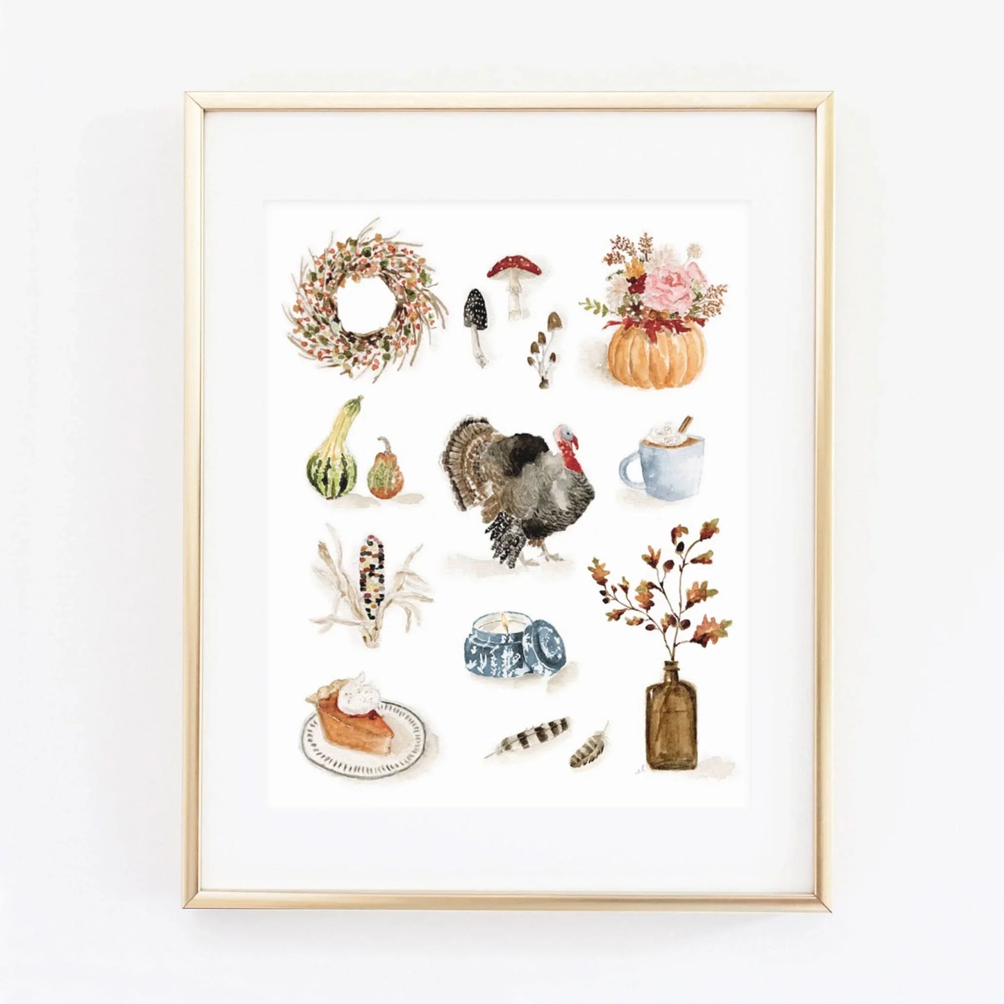 thanksgiving collection wall art print
