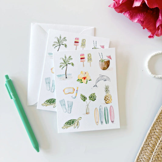 tropical notecard