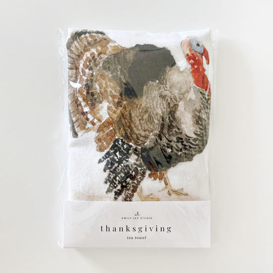 thanksgiving cotton flour sack tea towel