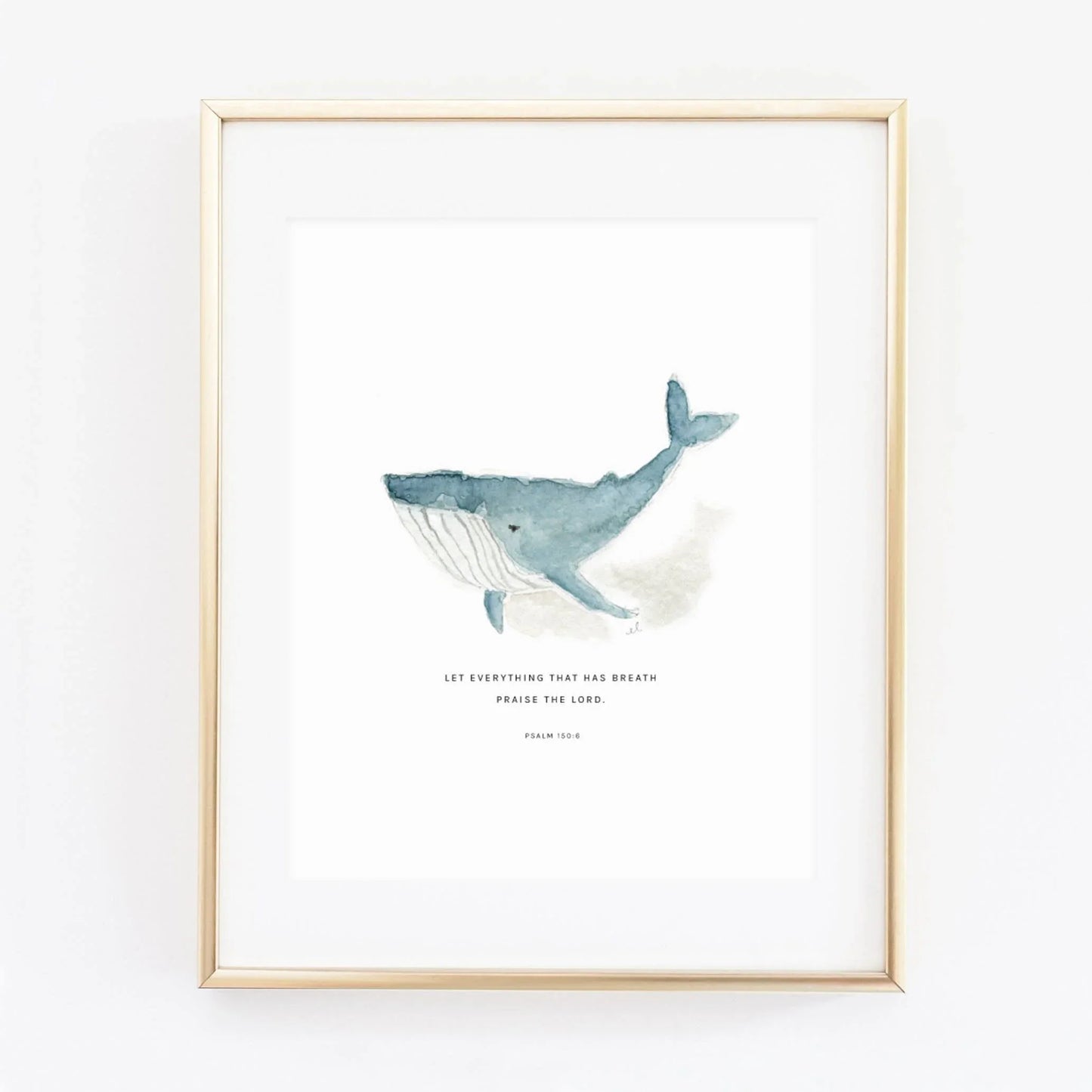 psalm 150:6 whale scripture print - emily lex studio