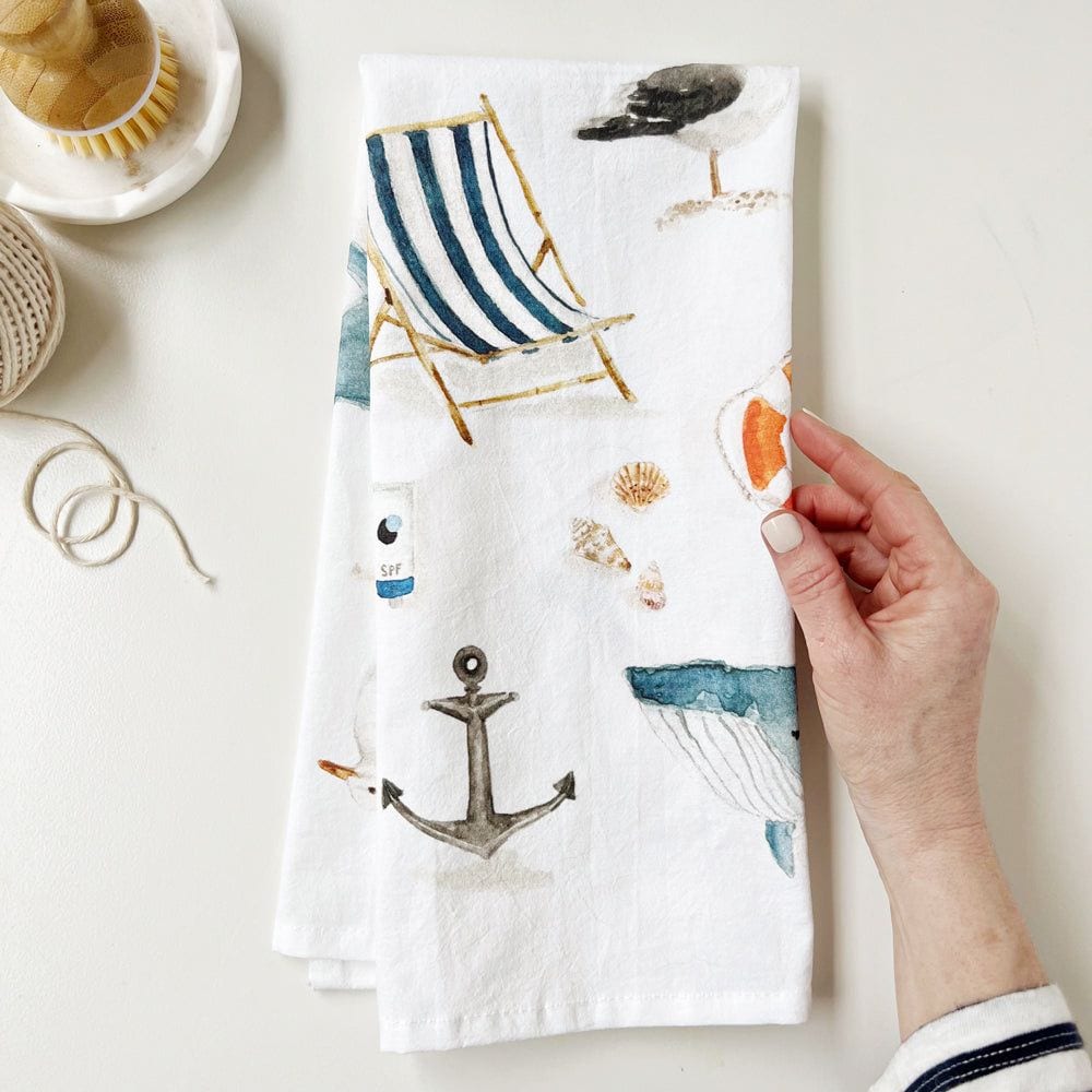 seaside tea towel - emily lex studio