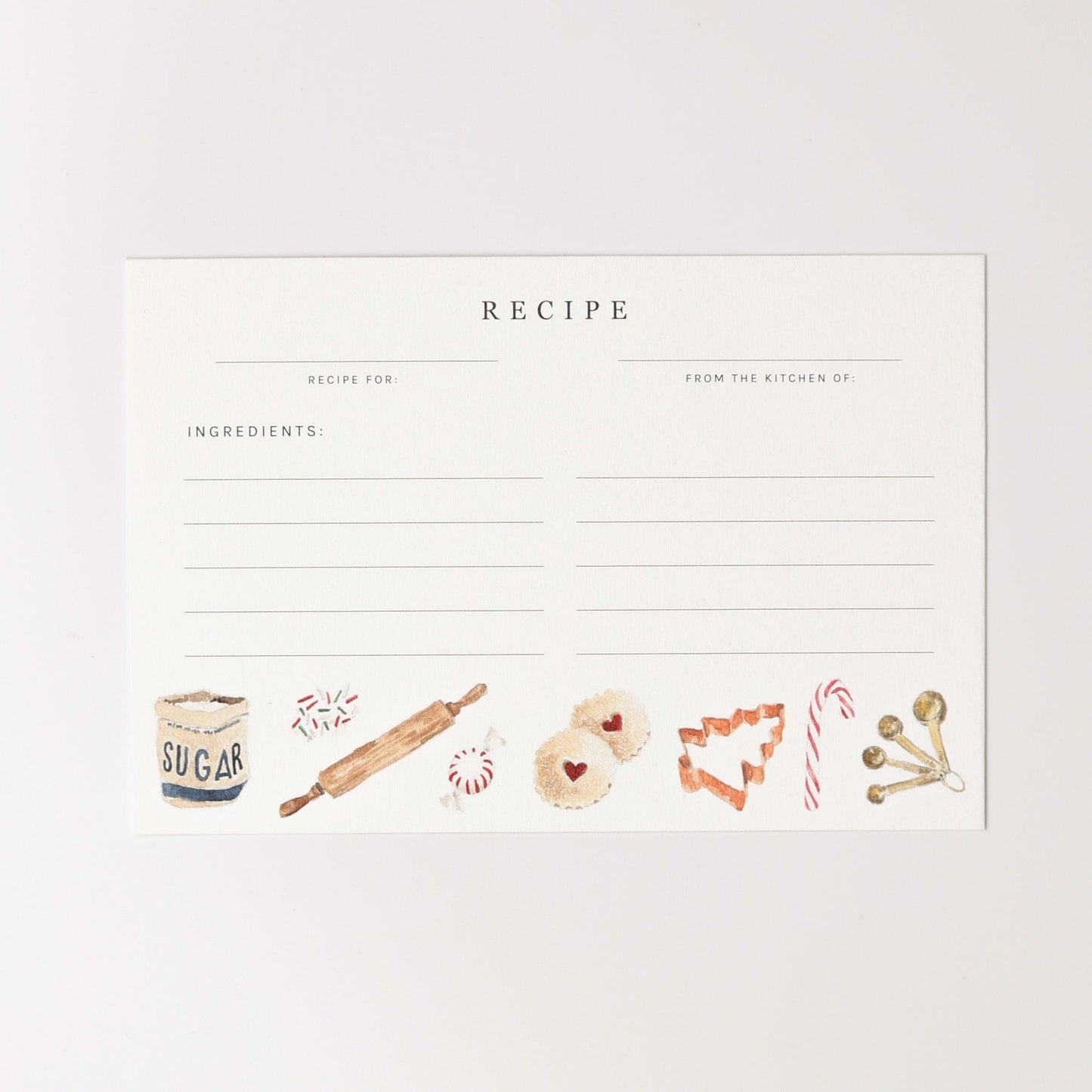 christmas baking recipe cards