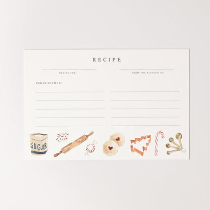 christmas baking recipe cards