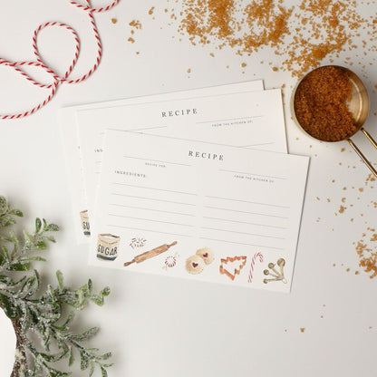 christmas baking recipe cards