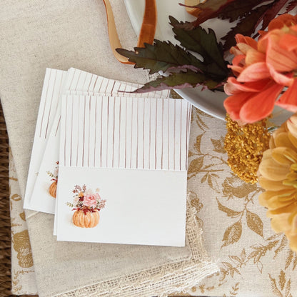 pumpkin bouquet place cards - emily lex studio - place card