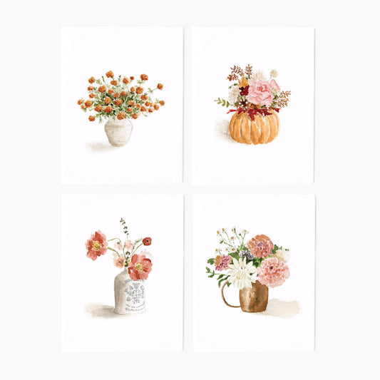 autumn bouquet assorted notecard set
