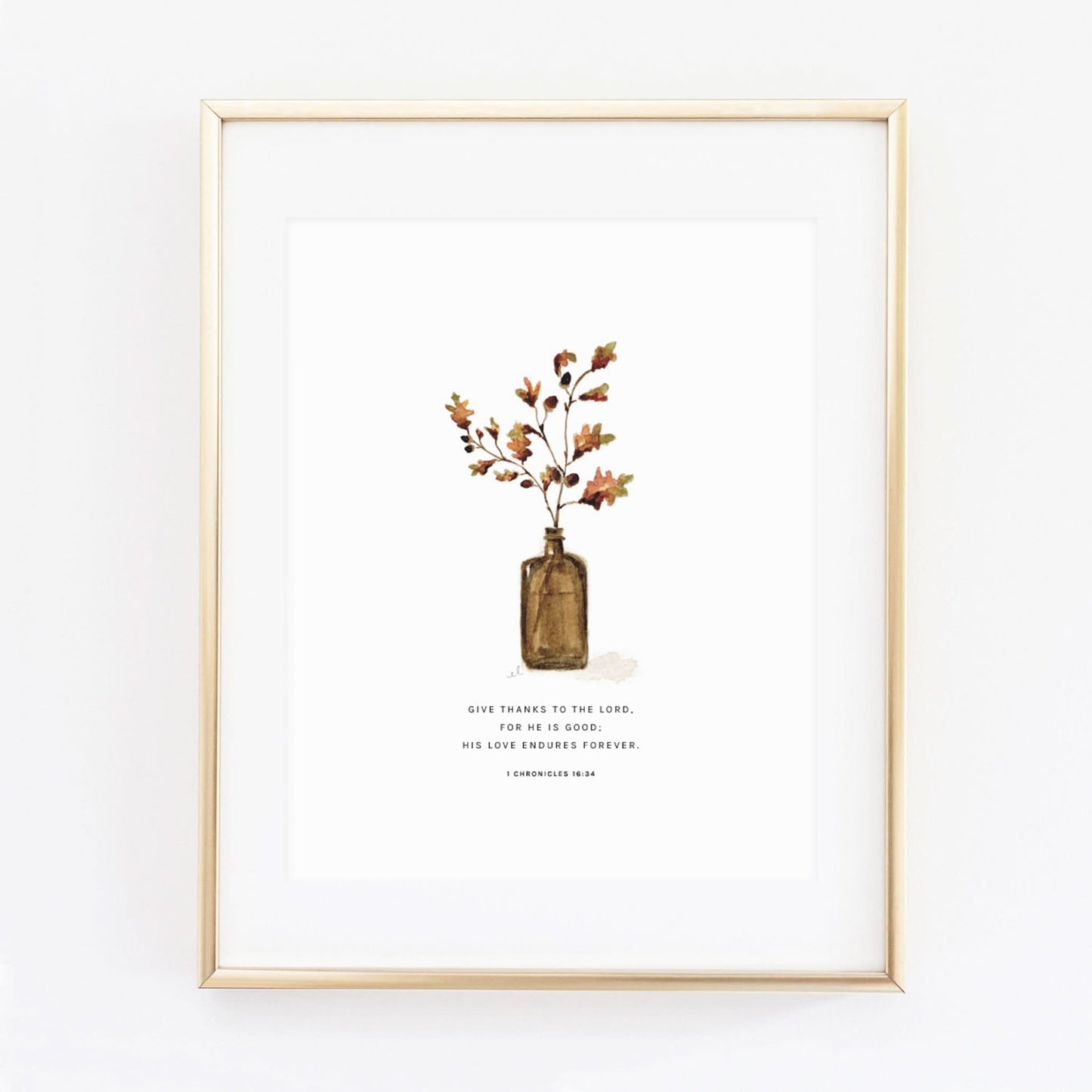 1 chronicles 16:34 acorn branch scripture print