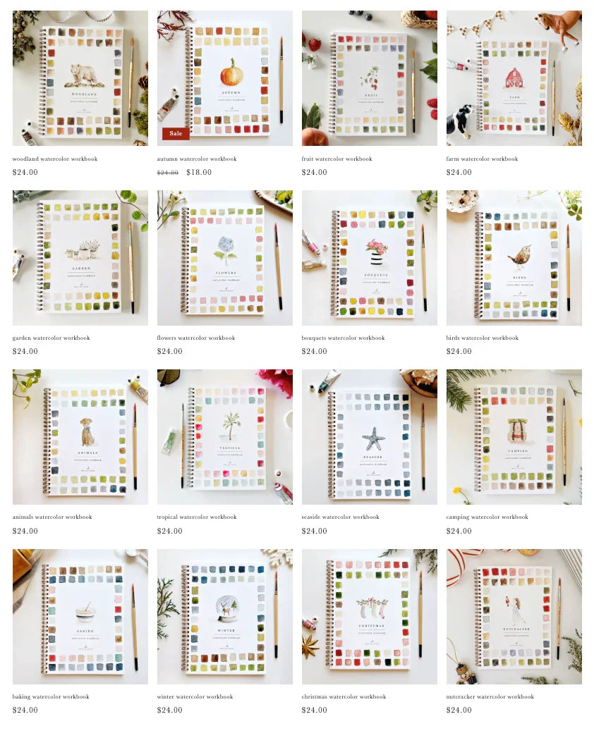 Watercolor Workbook Bundle