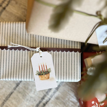 advent candles gift tags