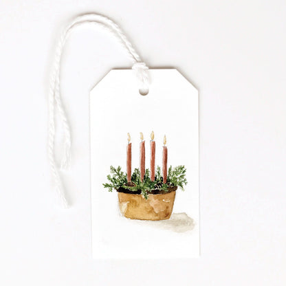 advent candles gift tags