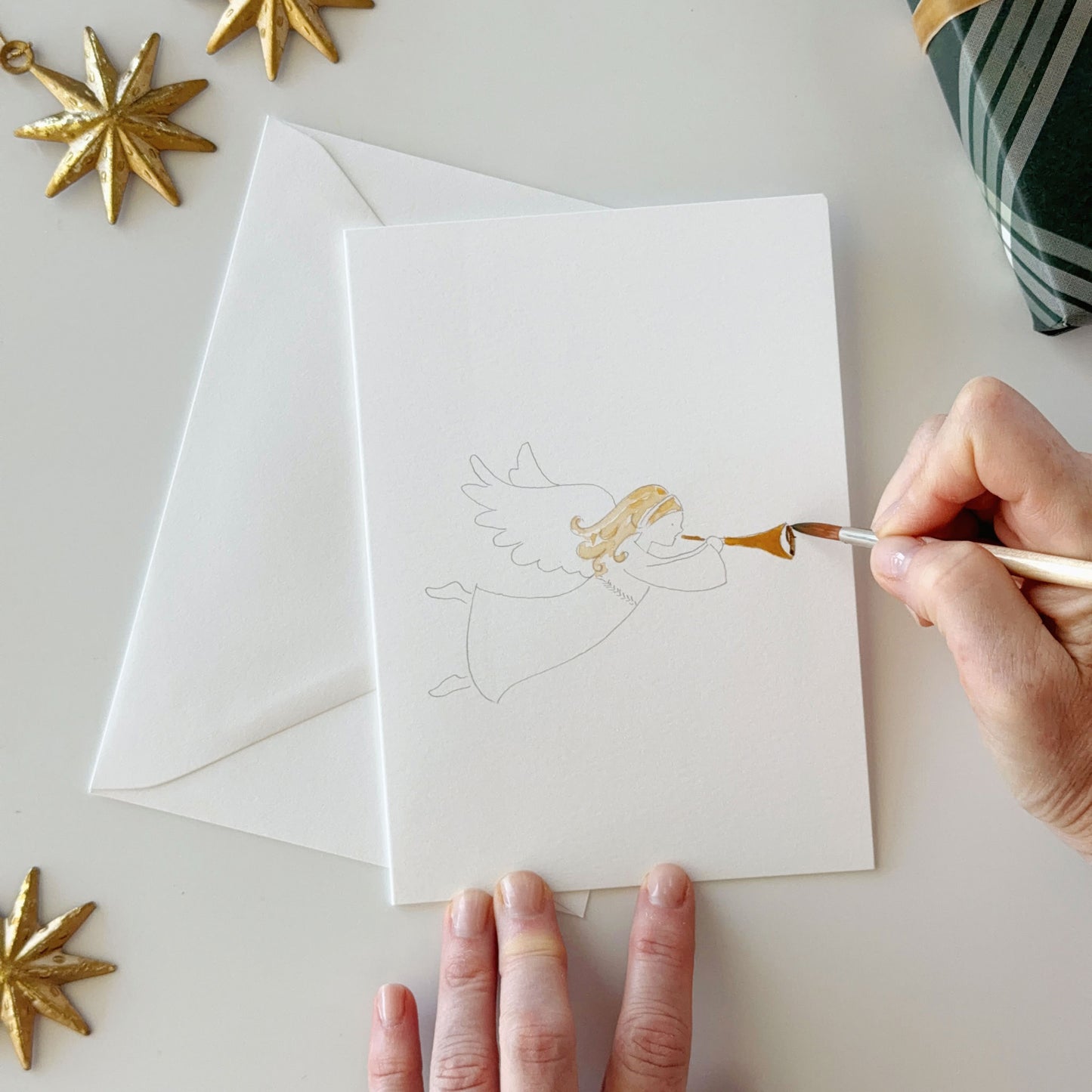 nativity paintable notecard