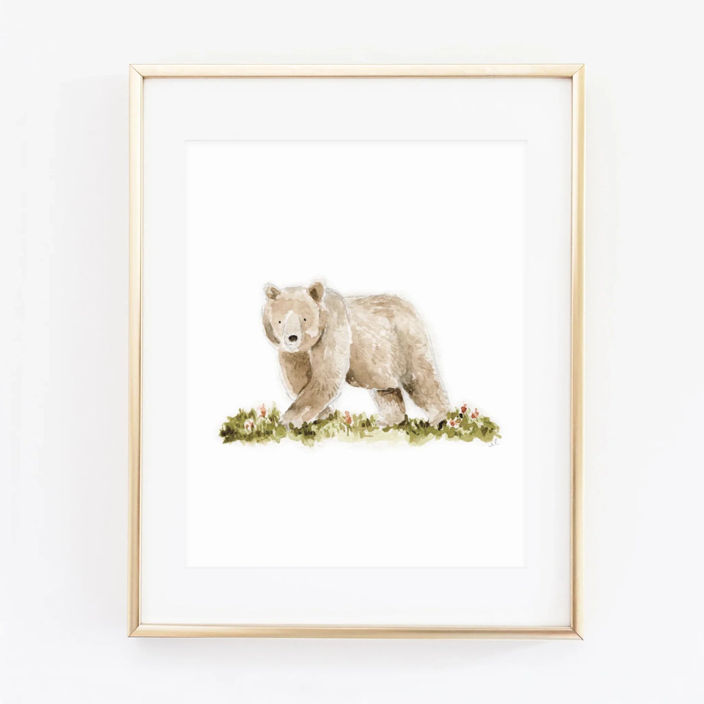 bear woodland wall art print