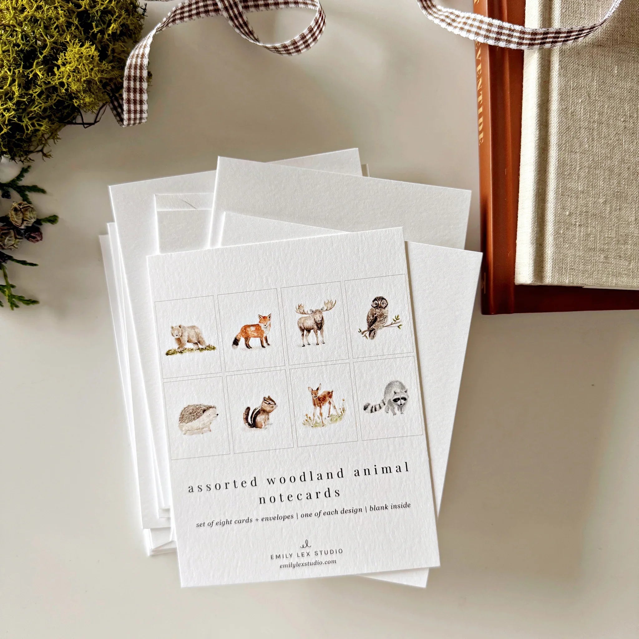 woodland animals assorted notecard set – emily lex studio
