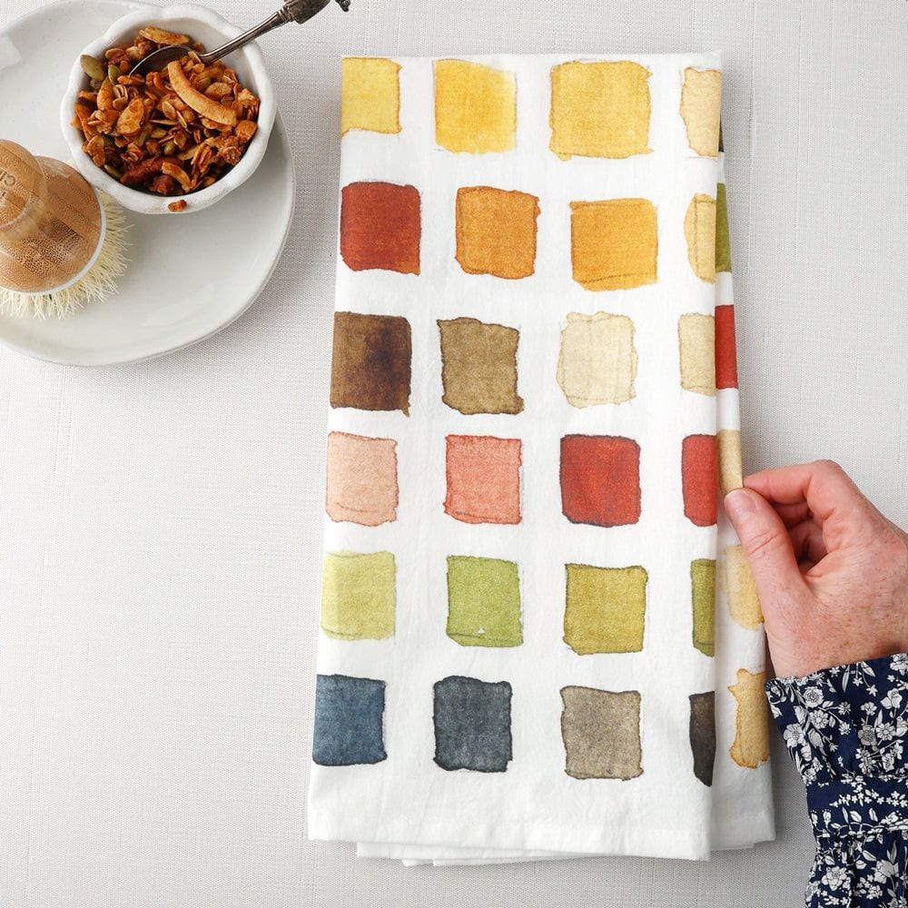 autumn paint swatch tea towel - emily lex studio