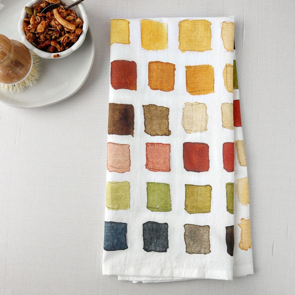 autumn paint swatch tea towel - emily lex studio