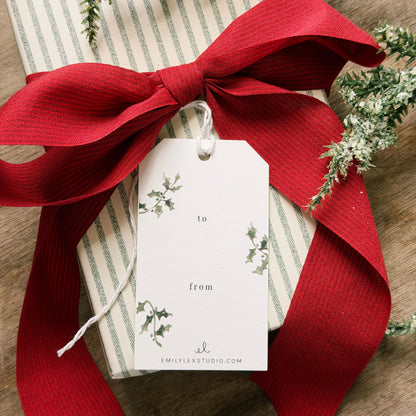 assorted classic christmas gift tags