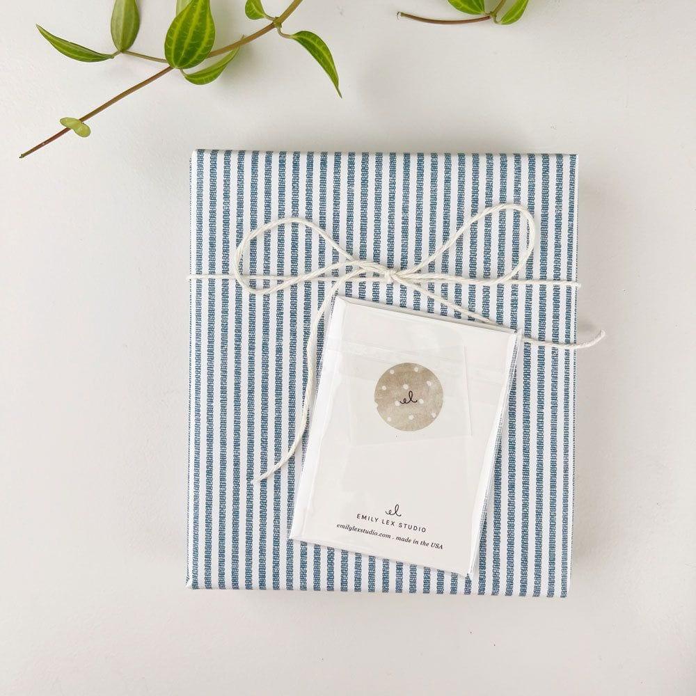 gingham boat coat mini notecard - emily lex studio