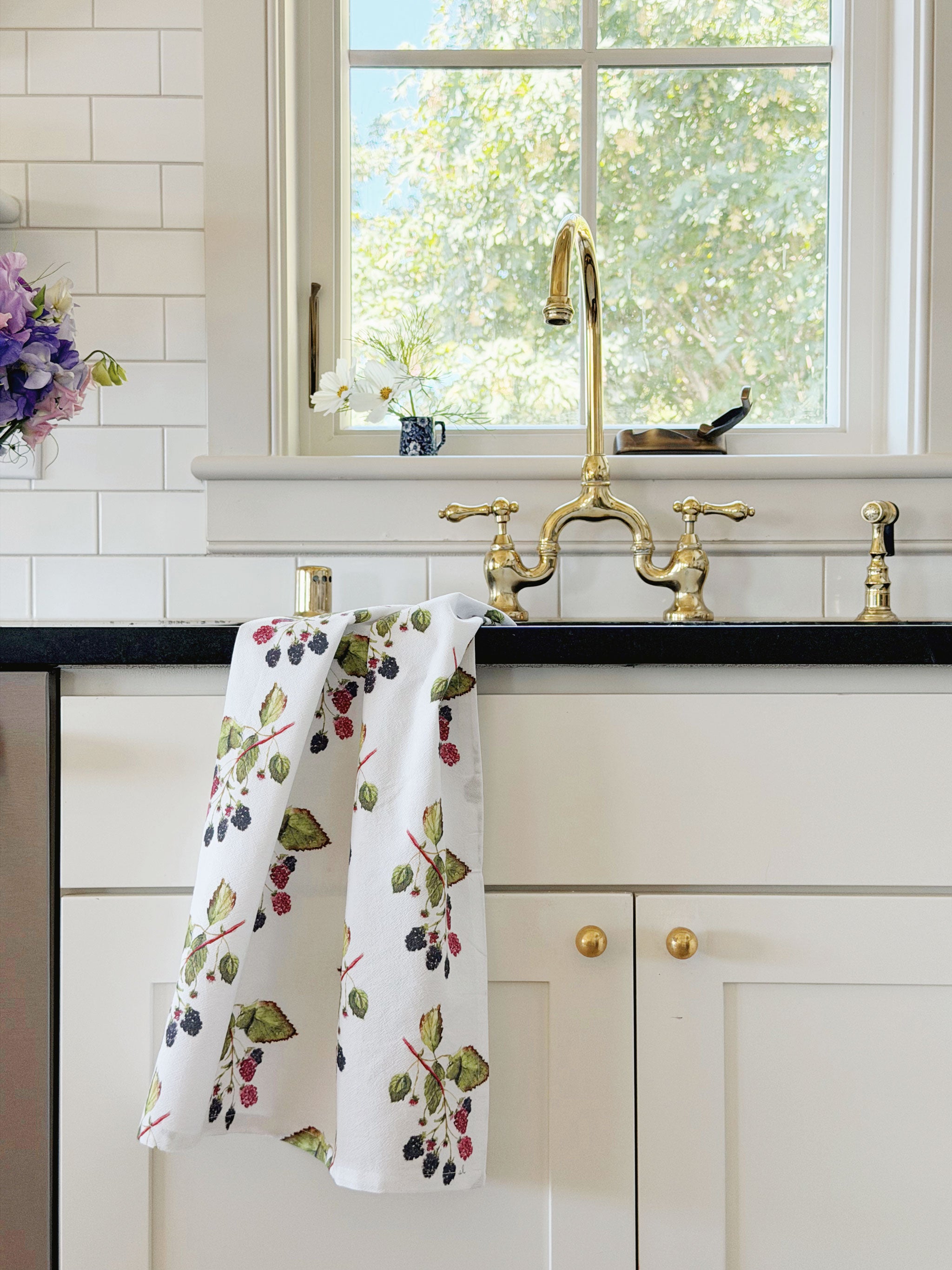 blackberry cotton tea towel – emily lex studio