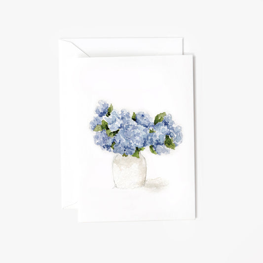 blue hydrangeas mini enclosure notecard
