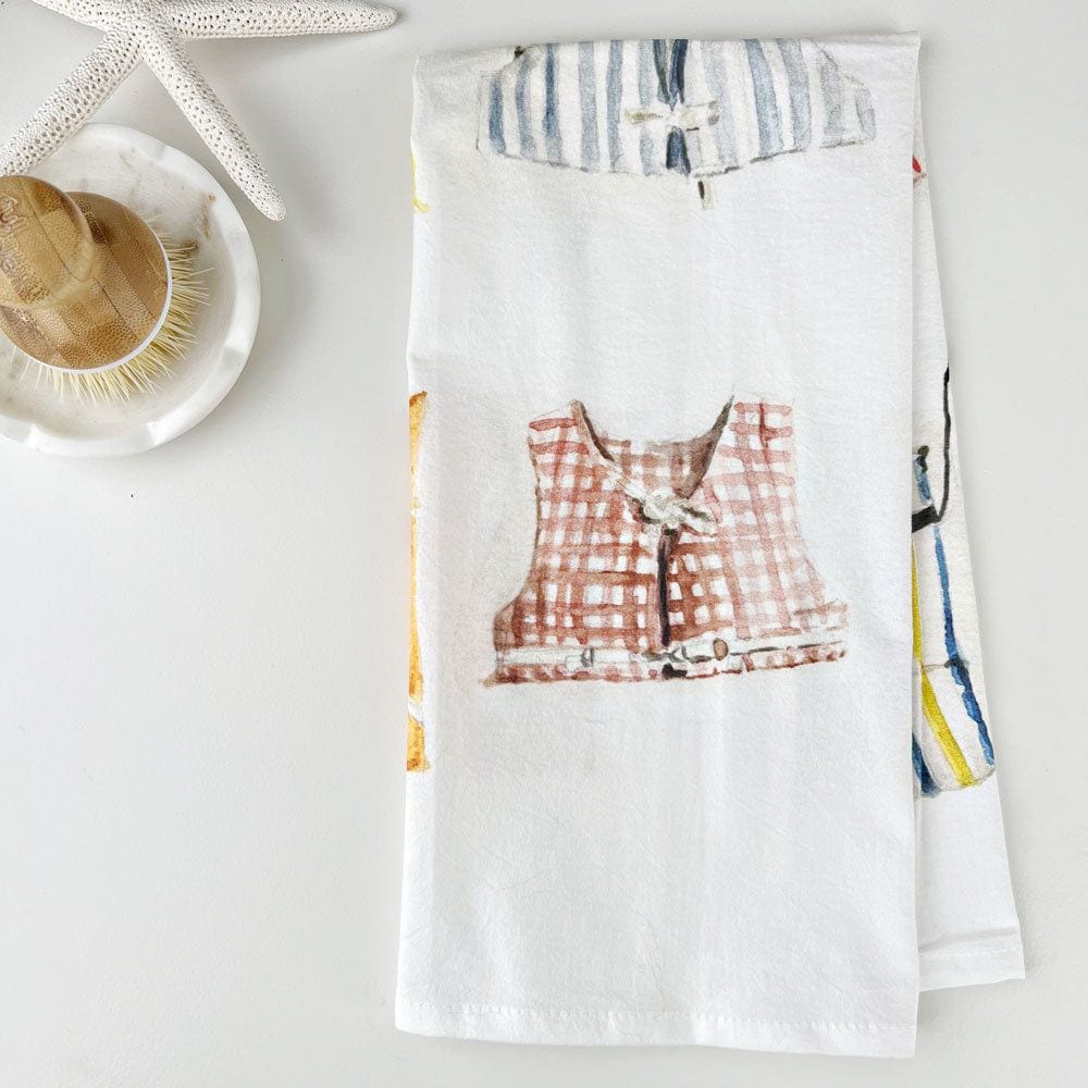 boat coats tea towel - emily lex studio