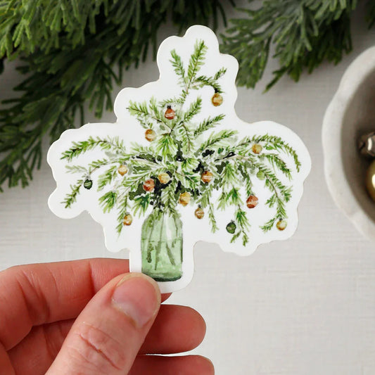 christmas boughs sticker