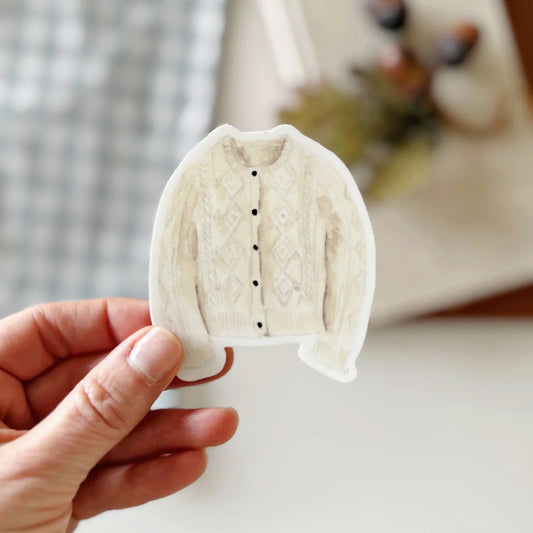 cableknit sweater sticker