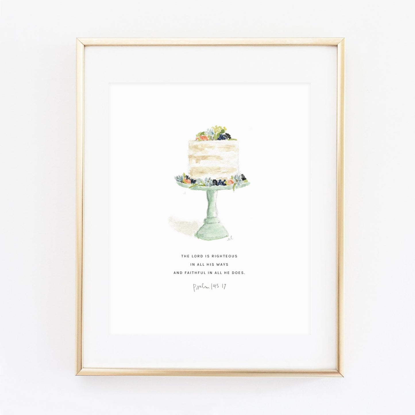 psalm 145:17 cake scripture print - emily lex studio